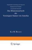 Vorderes Coverbild Das Bilanzsteuerrecht der Vereinigten Staaten von Amerika