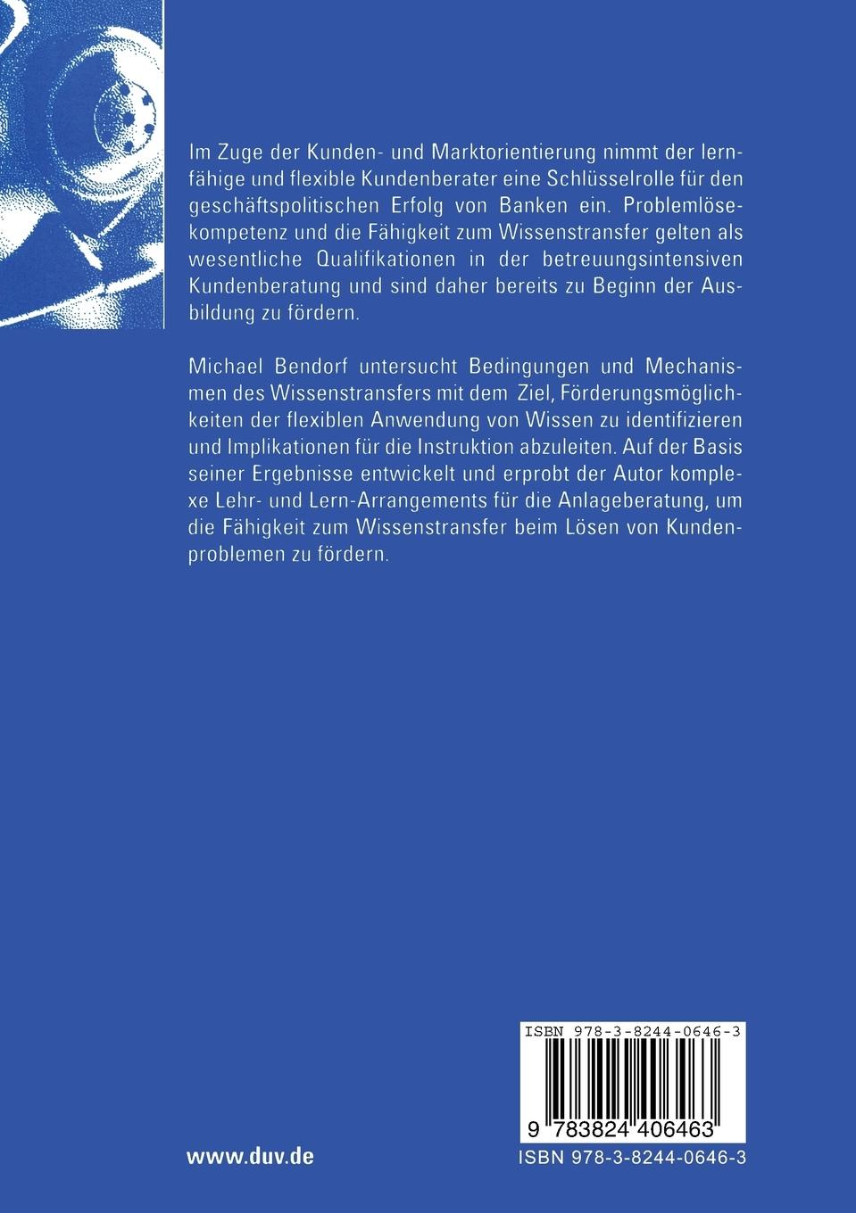 Rückseitencover Bedingungen und Mechanismen des Wissenstransfers