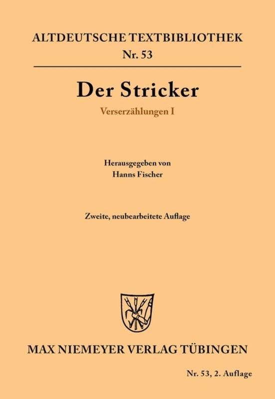 Vorderes Coverbild Verserzählungen I