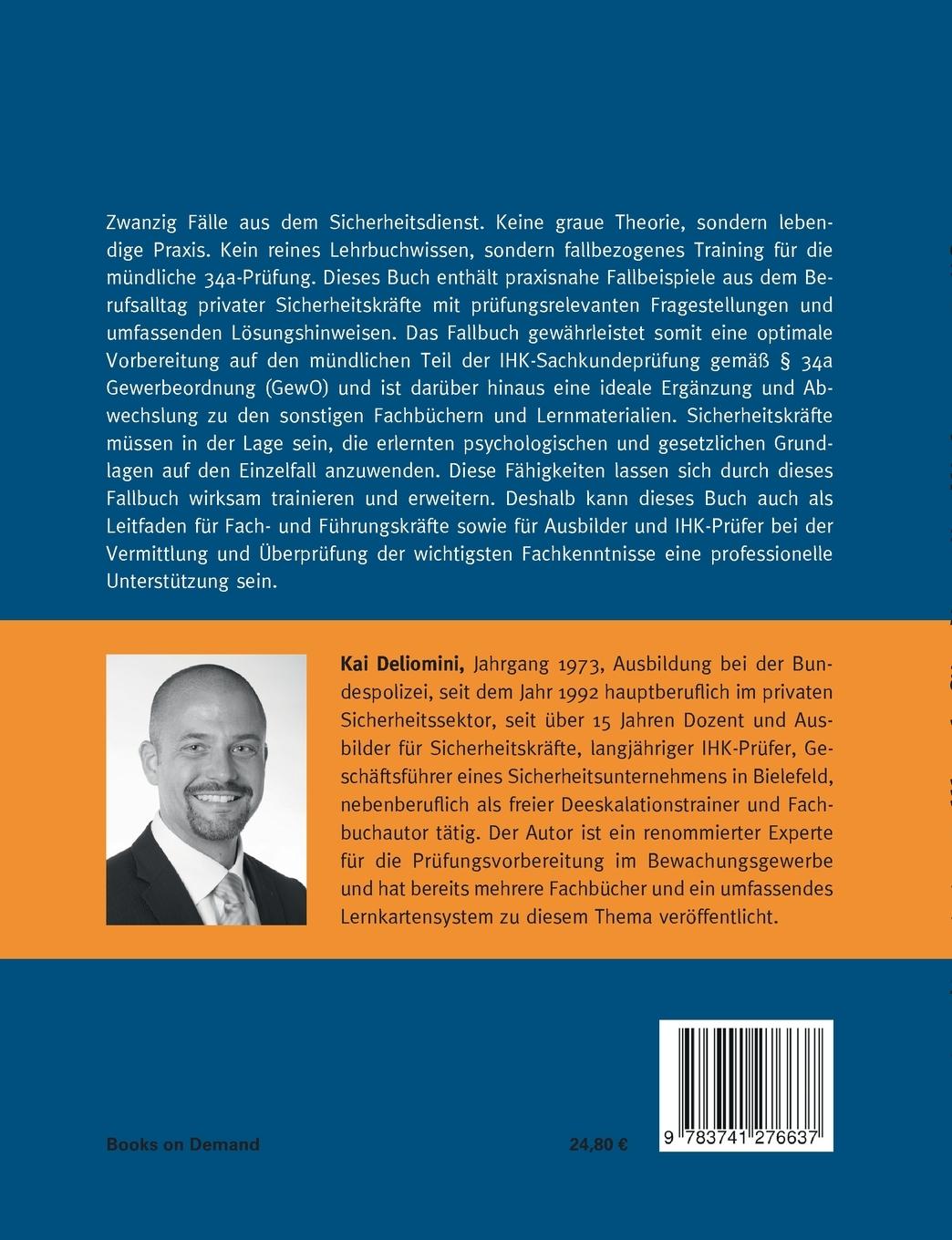 Rückseitencover Fallbuch für die mündliche 34a-Prüfung