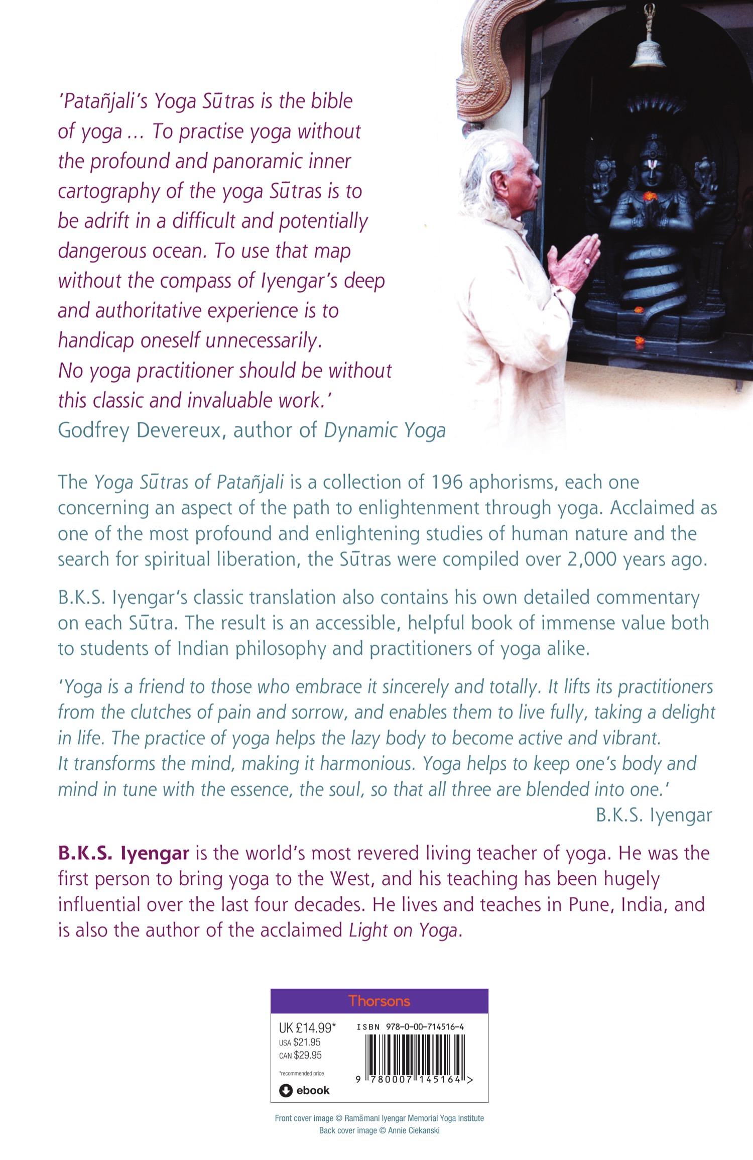 Rückseitencover Light on the Yoga Sutras of Patanjali