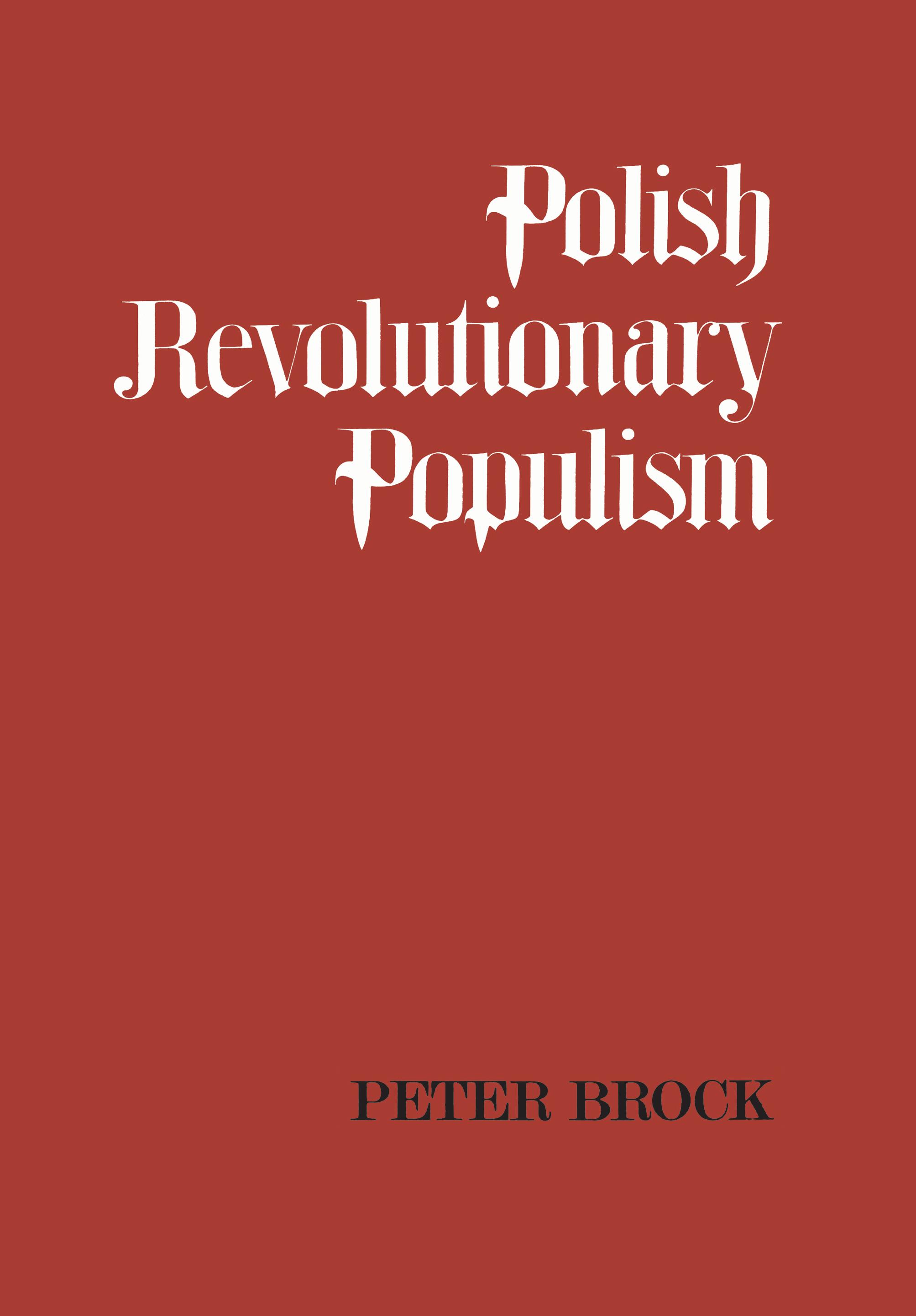 Vorderes Coverbild Polish Revolutionary Populism