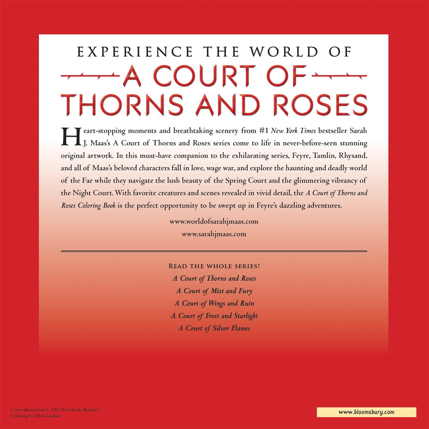 Rückseitencover A Court of Thorns and Roses Coloring Book