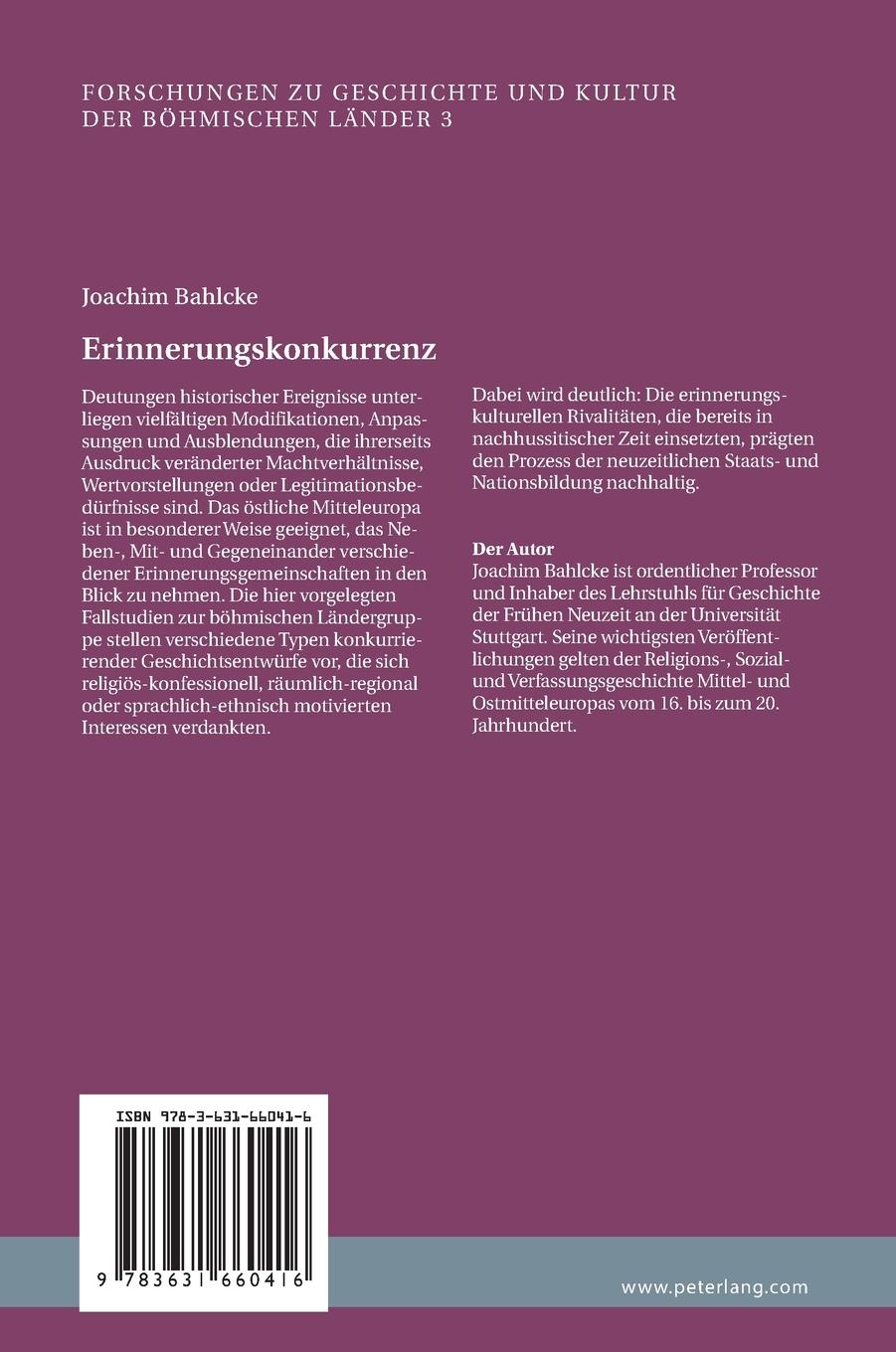 Rückseitencover Erinnerungskonkurrenz