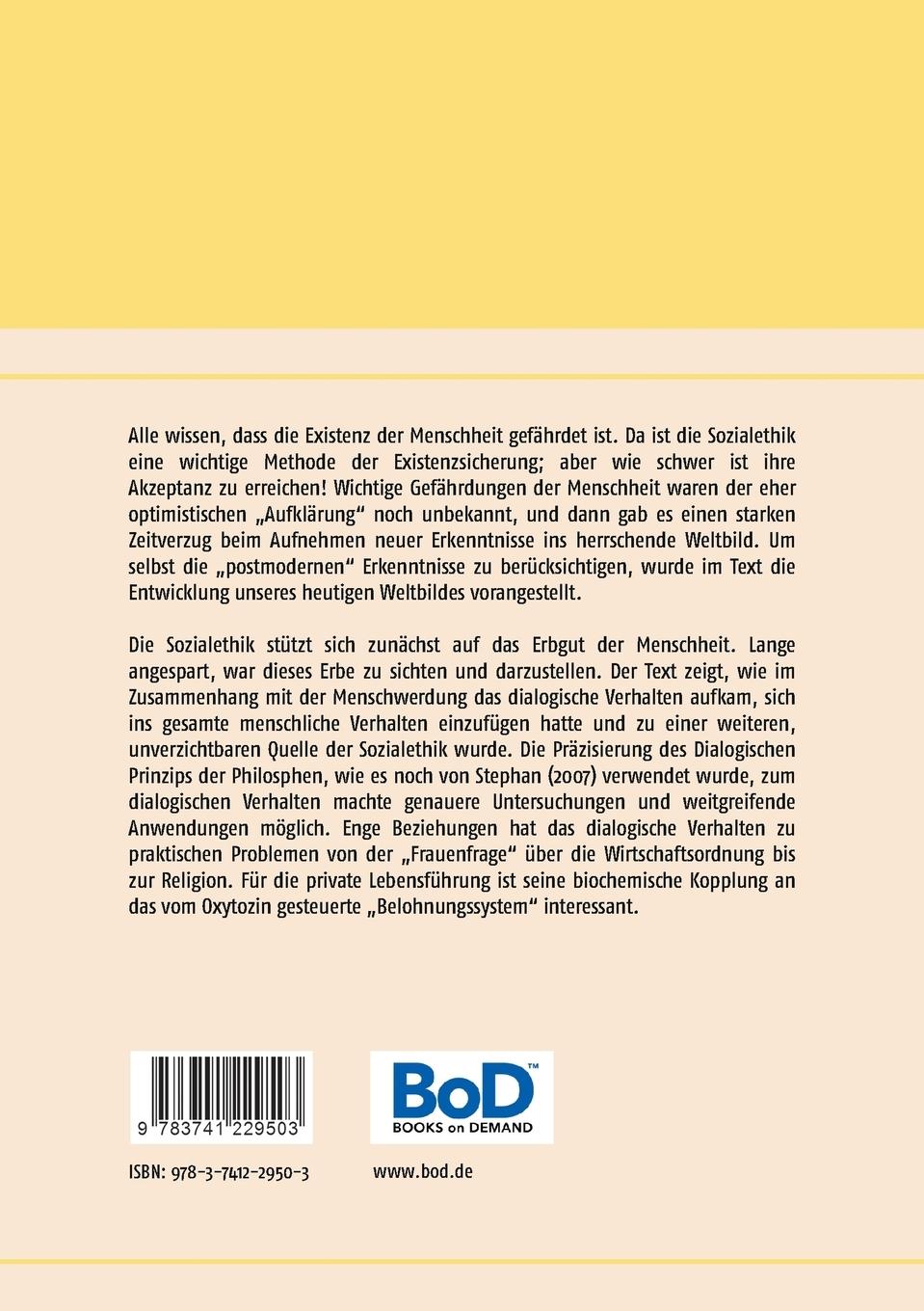 Rückseitencover Naturgeschichte und dialogisches Verhalten als Quellen der Sozialethik