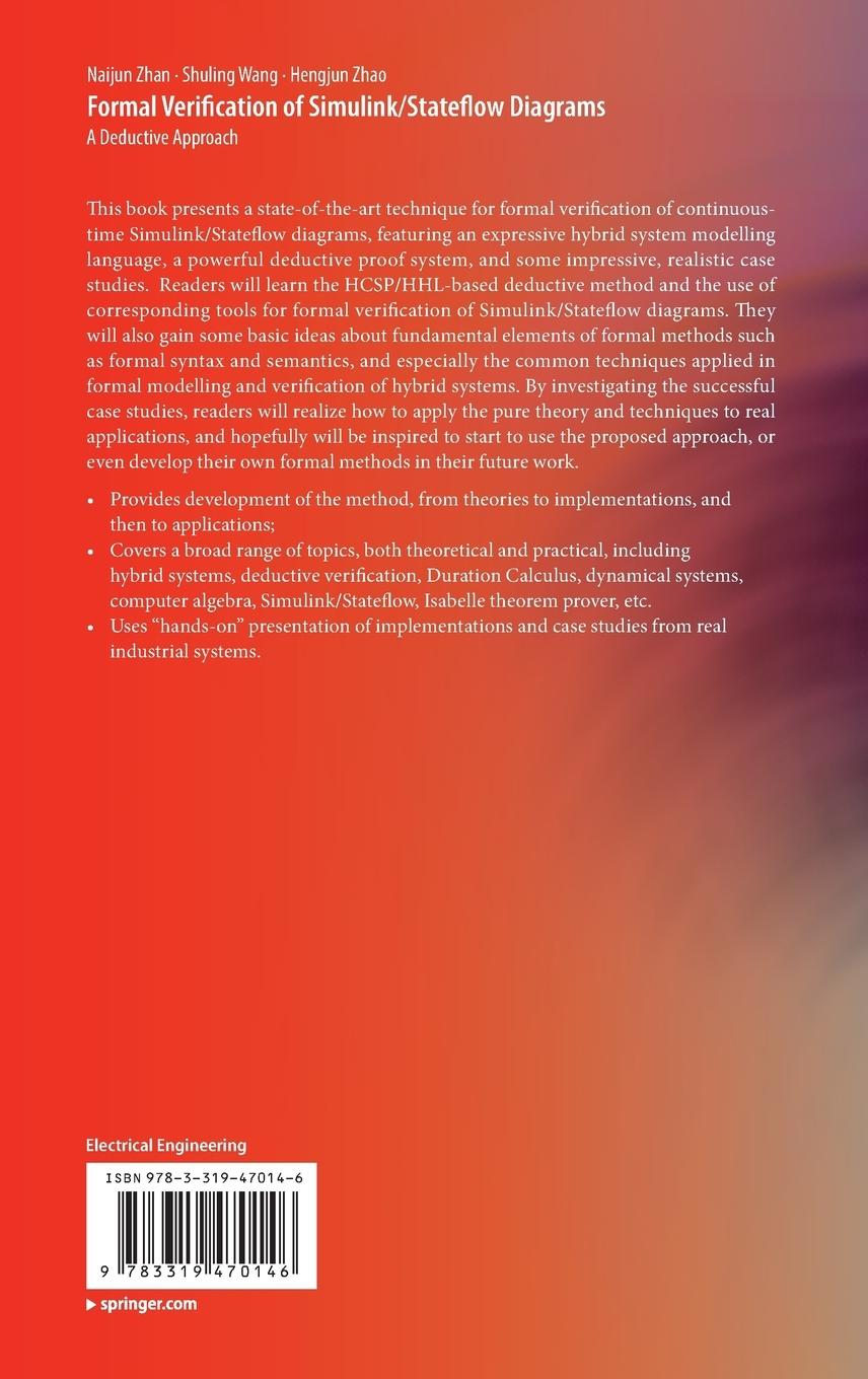 Rückseitencover Formal Verification of Simulink/Stateflow Diagrams