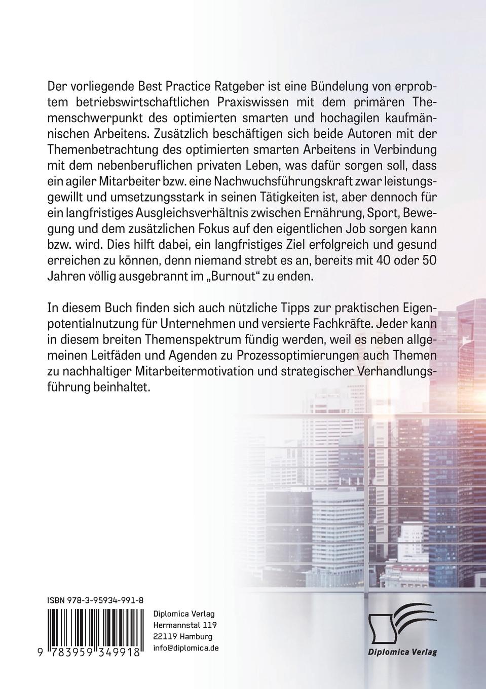 Rückseitencover Work hard - live smart. Der Best Practice Ratgeber für smartes Arbeiten und ebenso smartes Leben