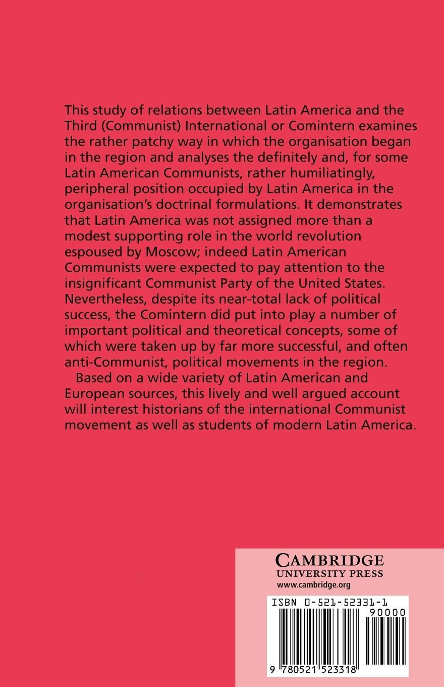Rückseitencover Latin America and the Comintern, 1919 1943