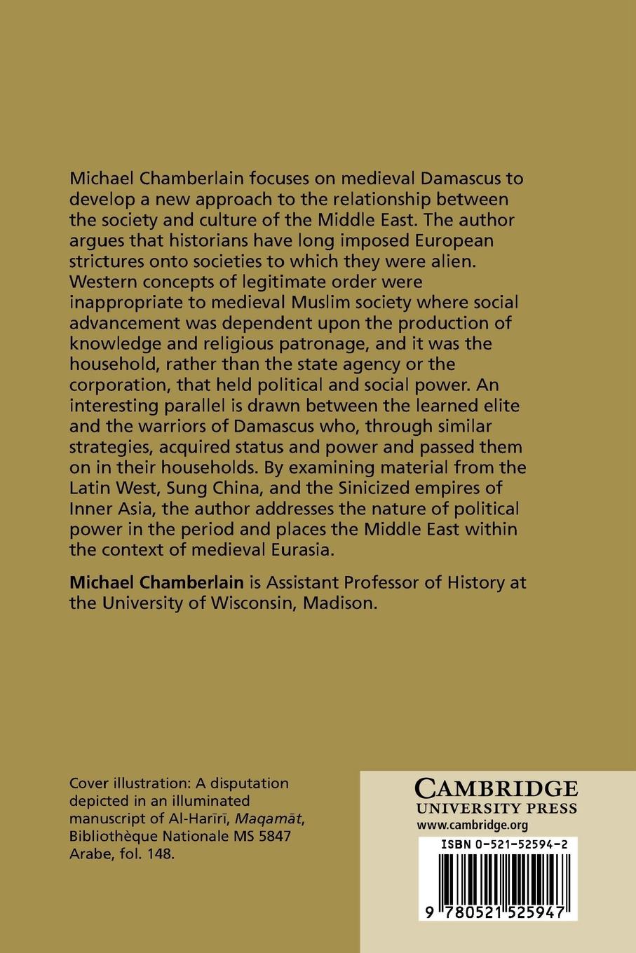 Rückseitencover Knowledge and Social Practice in Medieval Damascus, 1190 1350