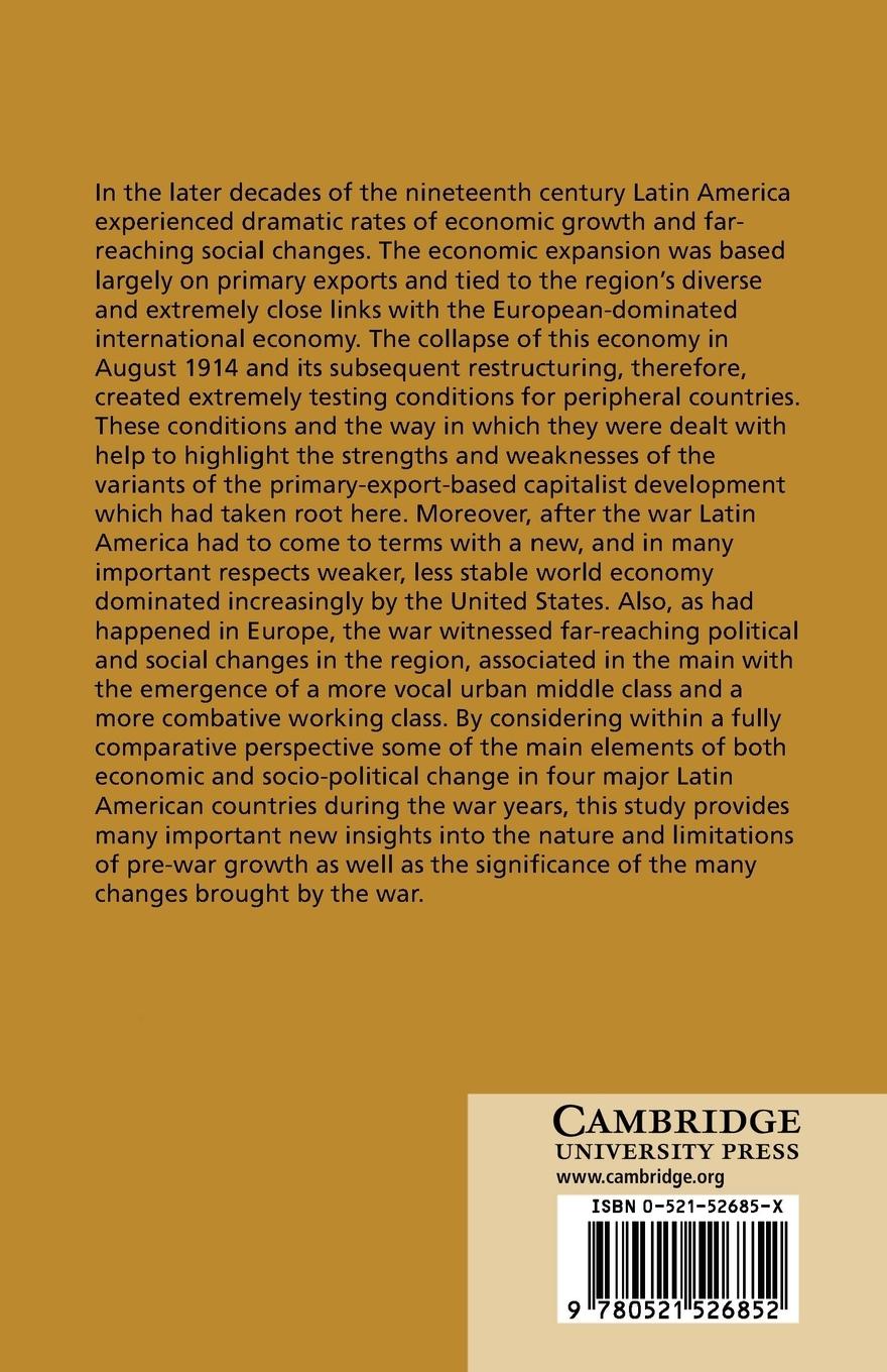 Rückseitencover South America and the First World War