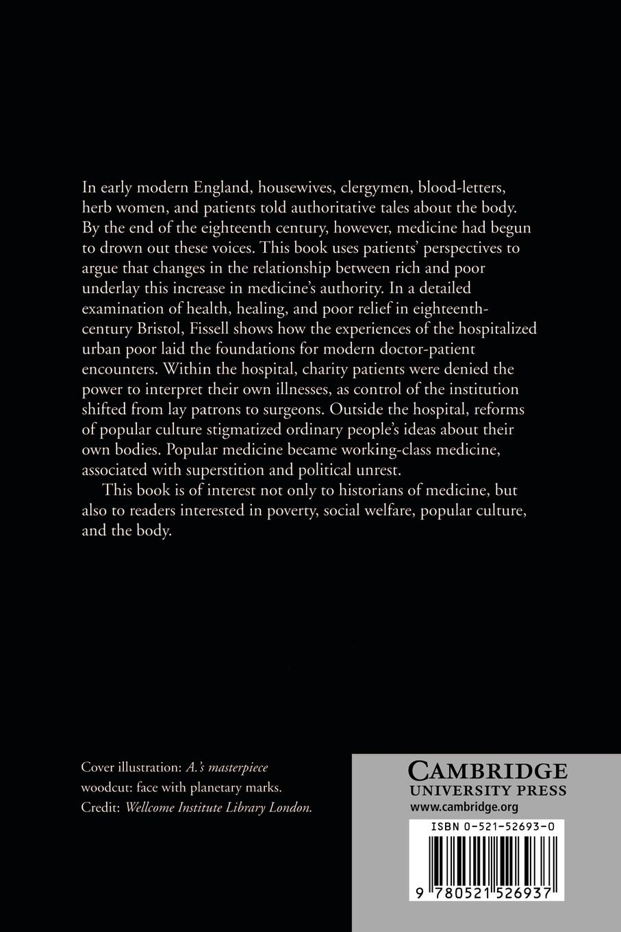 Rückseitencover Patients, Power and the Poor in Eighteenth-Century Bristol