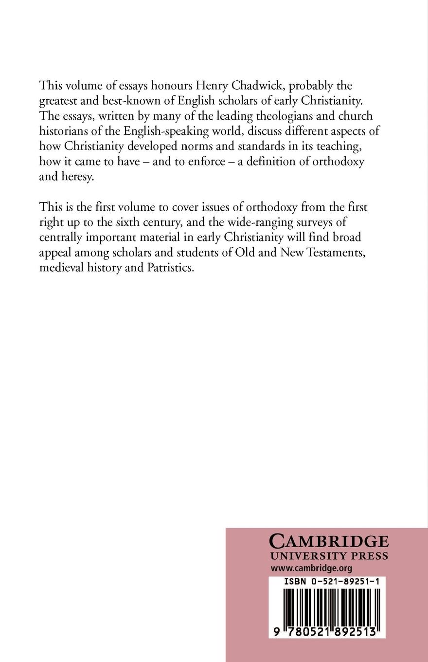 Rückseitencover The Making of Orthodoxy