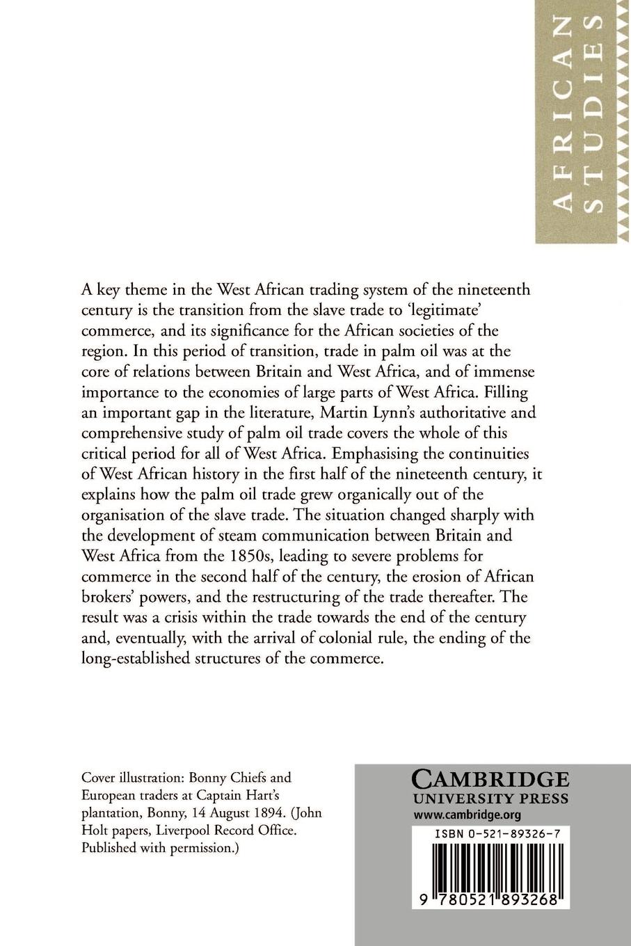 Rückseitencover Commerce and Economic Change in West Africa