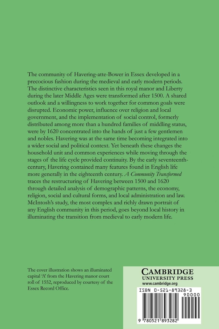 Rückseitencover A Community Transformed