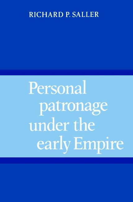 Vorderes Coverbild Personal Patronage Under the Early Empire