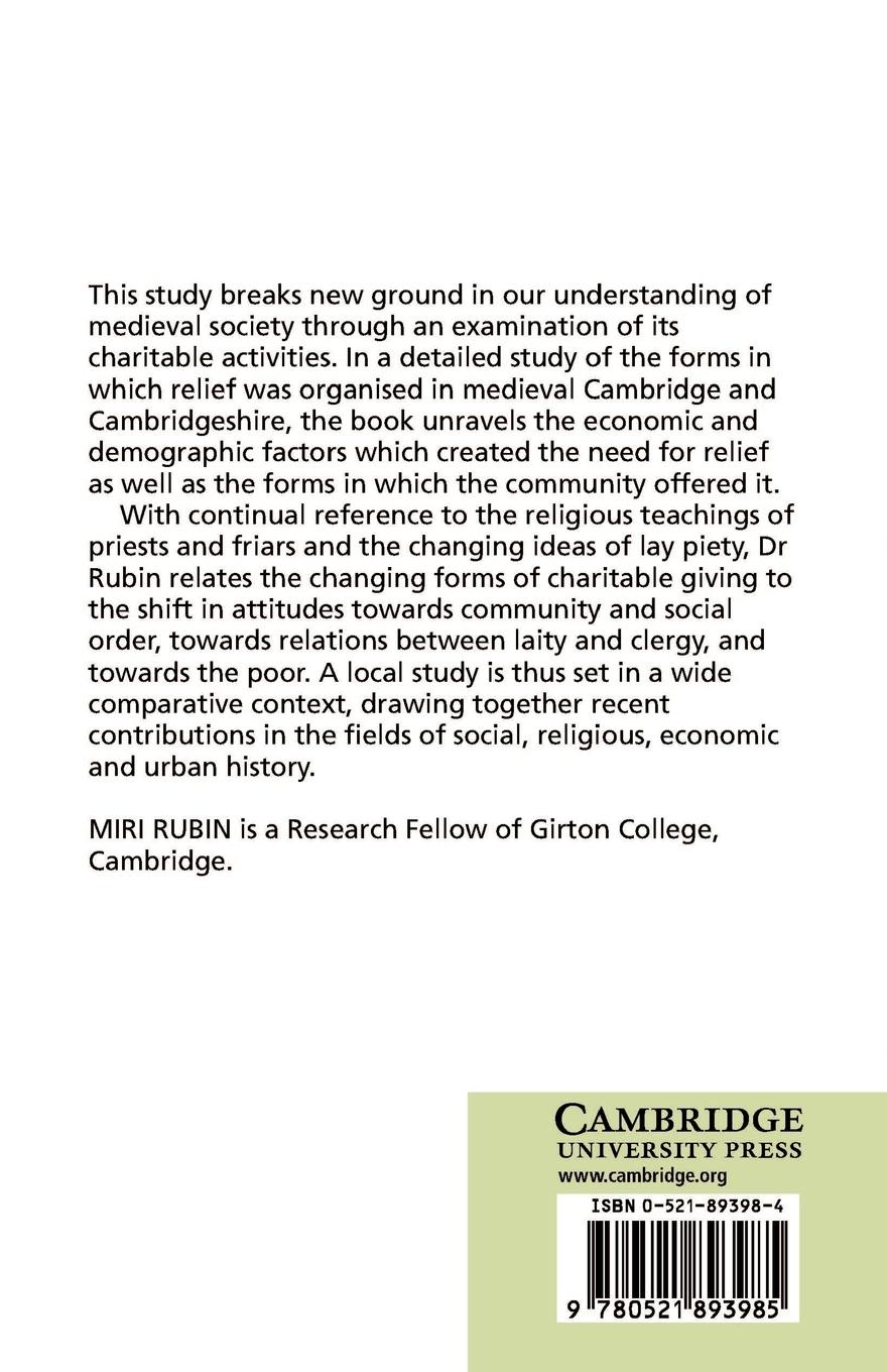 Rückseitencover Charity and Community in Medieval Cambridge