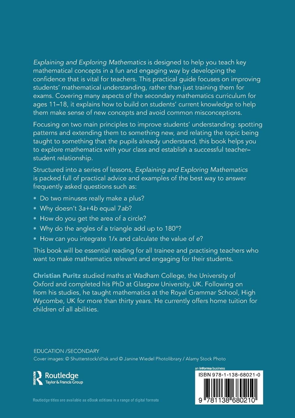 Rückseitencover Explaining and Exploring Mathematics