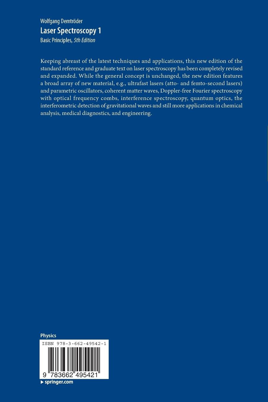 Rückseitencover Laser Spectroscopy 1