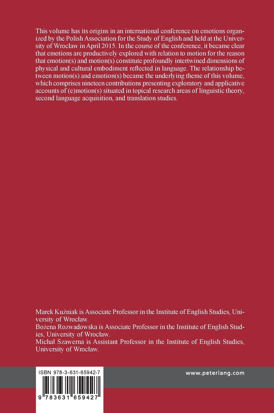 Rückseitencover From Motion to Emotion