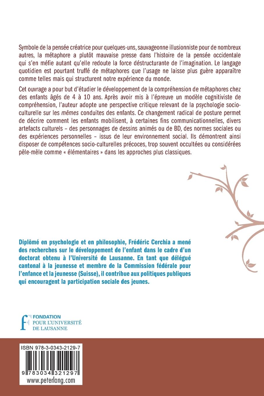 Rückseitencover L'enfant et la métaphore