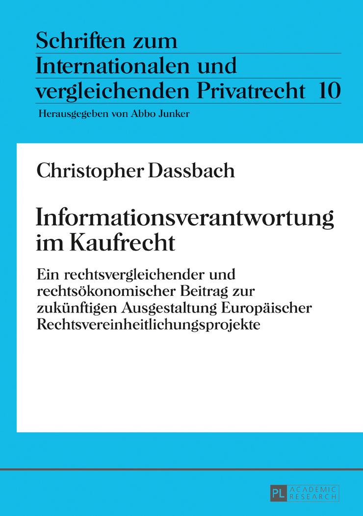 Vorderes Coverbild Informationsverantwortung im Kaufrecht
