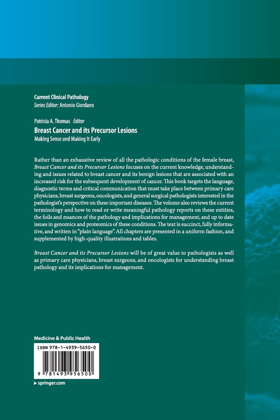 Rückseitencover Breast Cancer and its Precursor Lesions