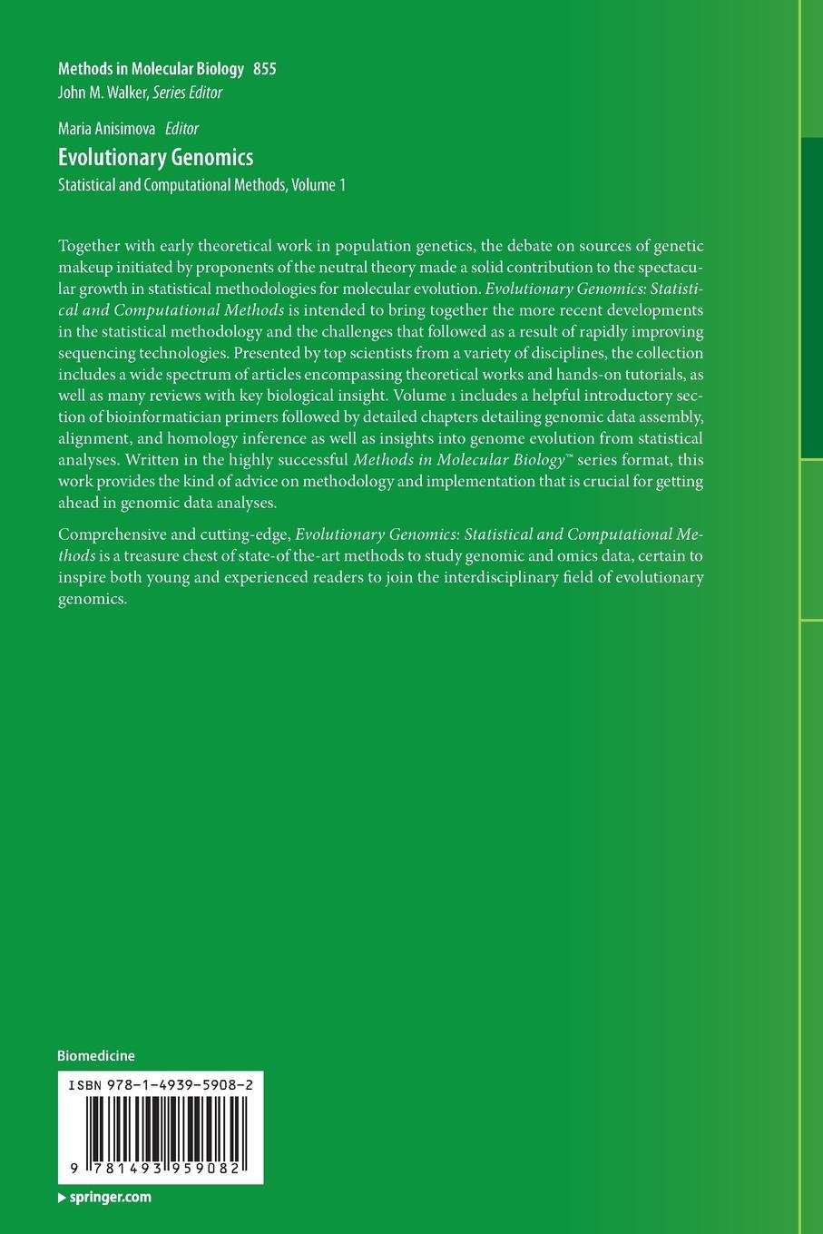 Rückseitencover Evolutionary Genomics