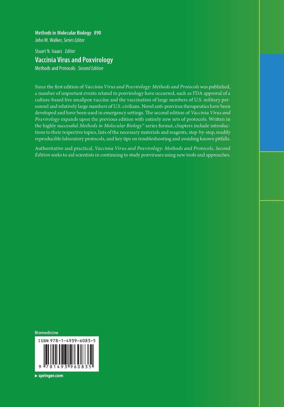 Rückseitencover Vaccinia Virus and Poxvirology