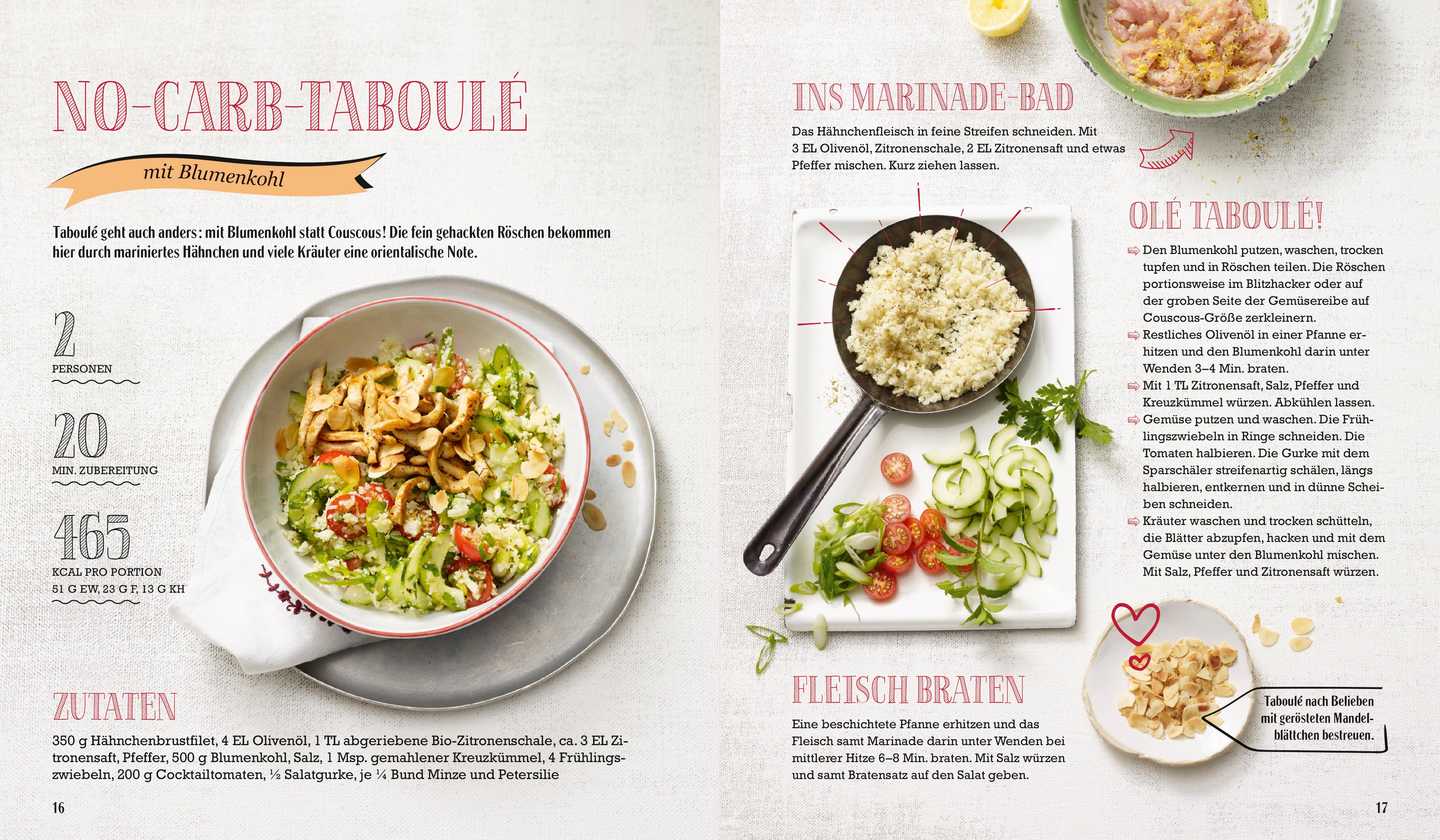 Beispielinhalt (Bild) Just Delicious - No Carb Abendessen