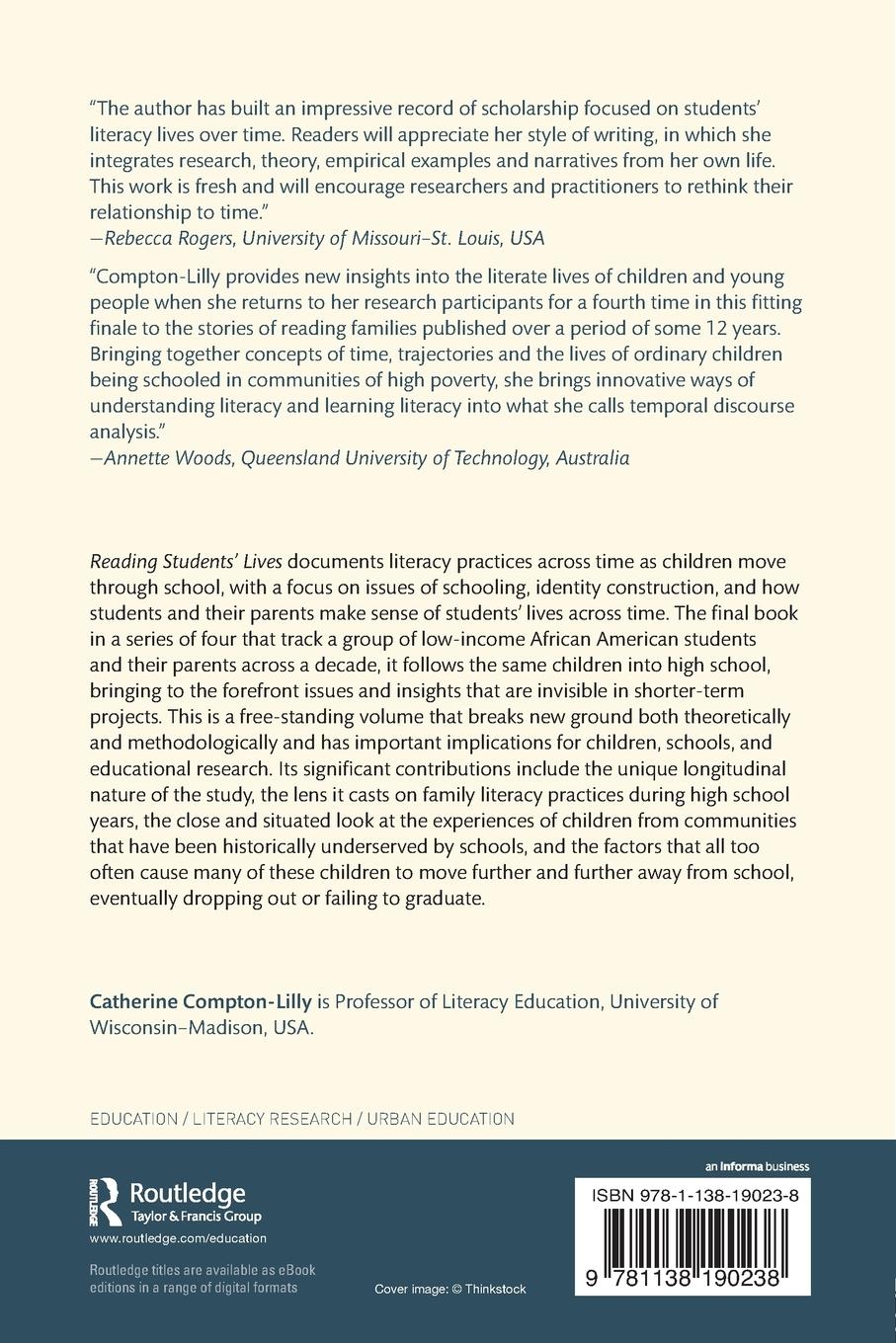 Rückseitencover Reading Students' Lives