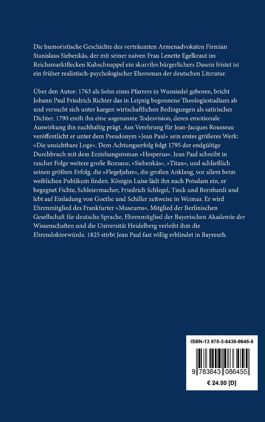 Rückseitencover Siebenkäs