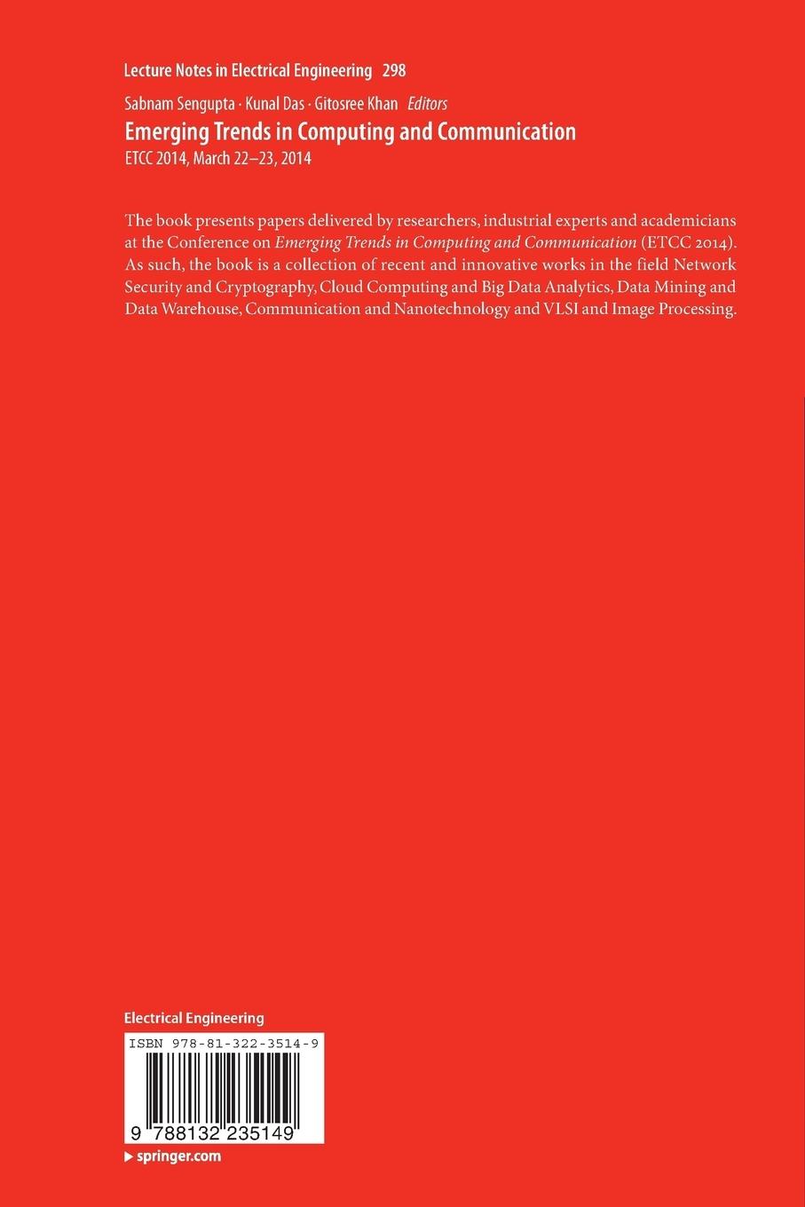 Rückseitencover Emerging Trends in Computing and Communication