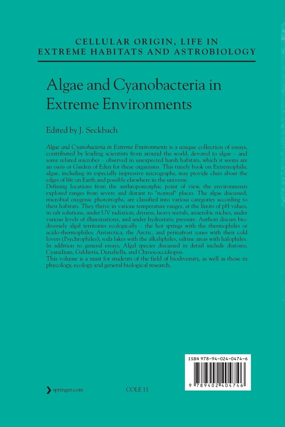 Rückseitencover Algae and Cyanobacteria in Extreme Environments
