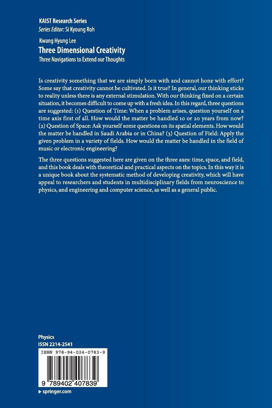 Rückseitencover Three Dimensional Creativity