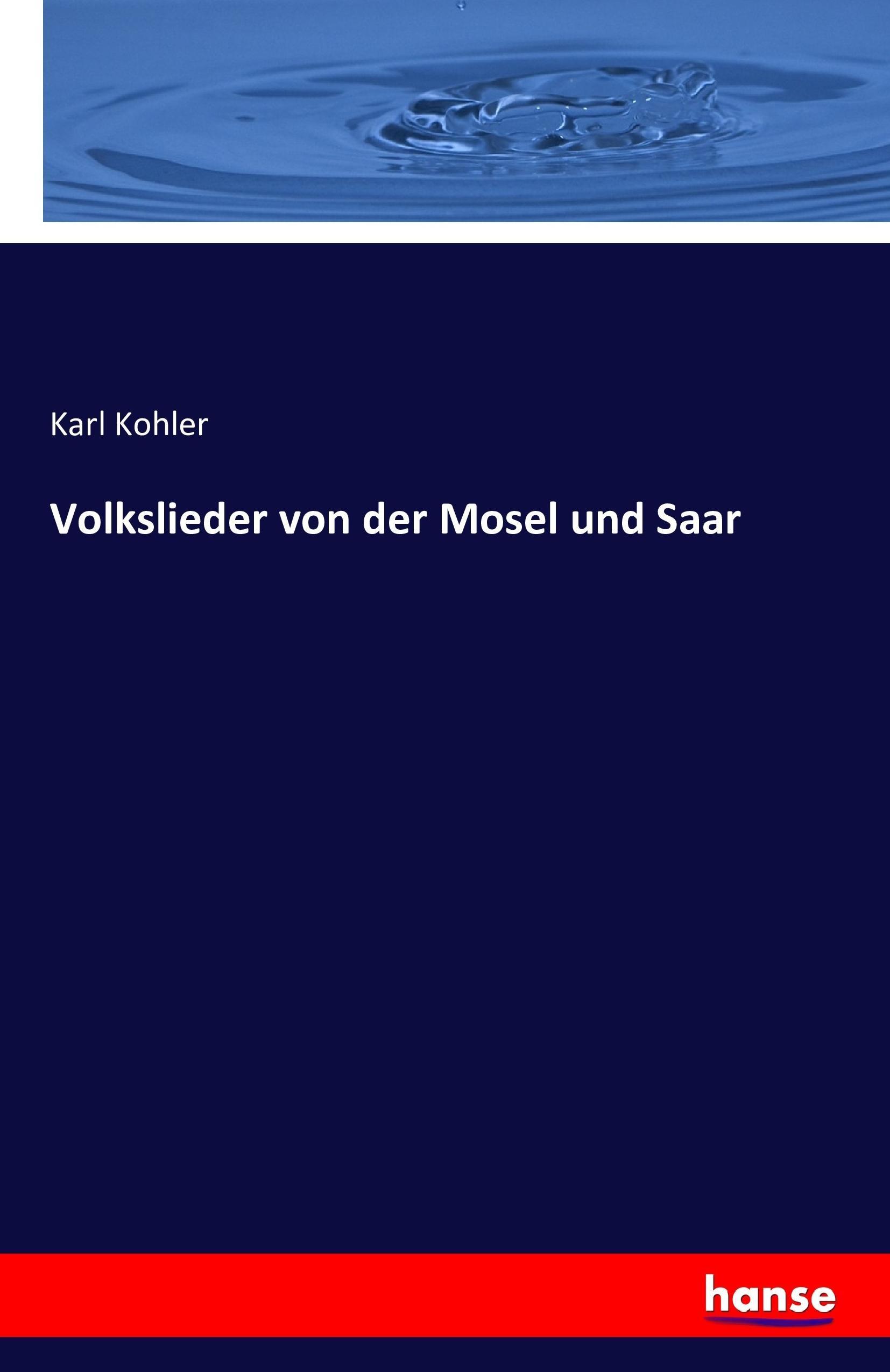 Vorderes Coverbild Volkslieder von der Mosel und Saar