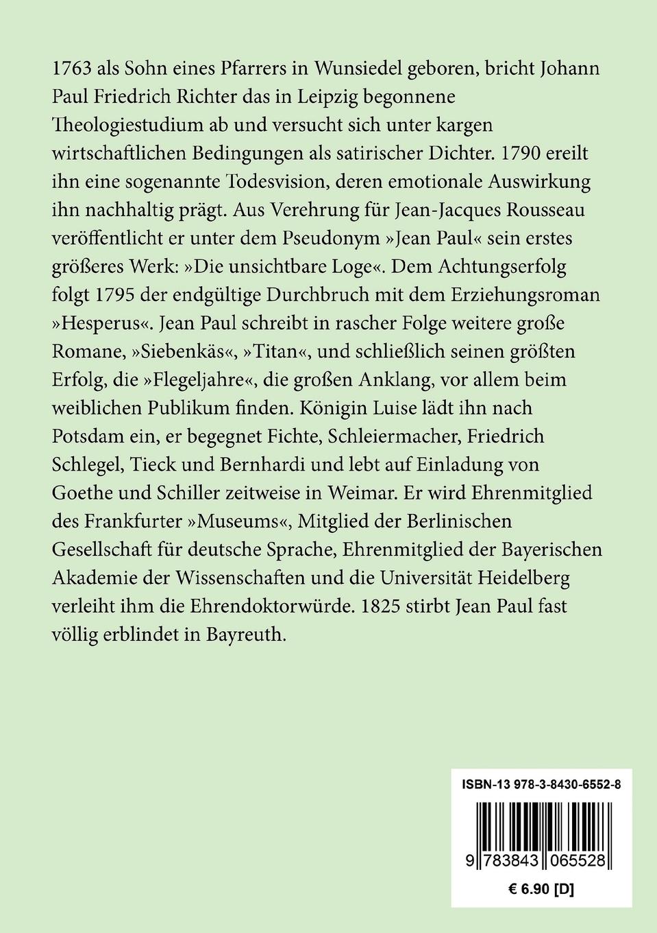 Rückseitencover Leben des Quintus Fixlein