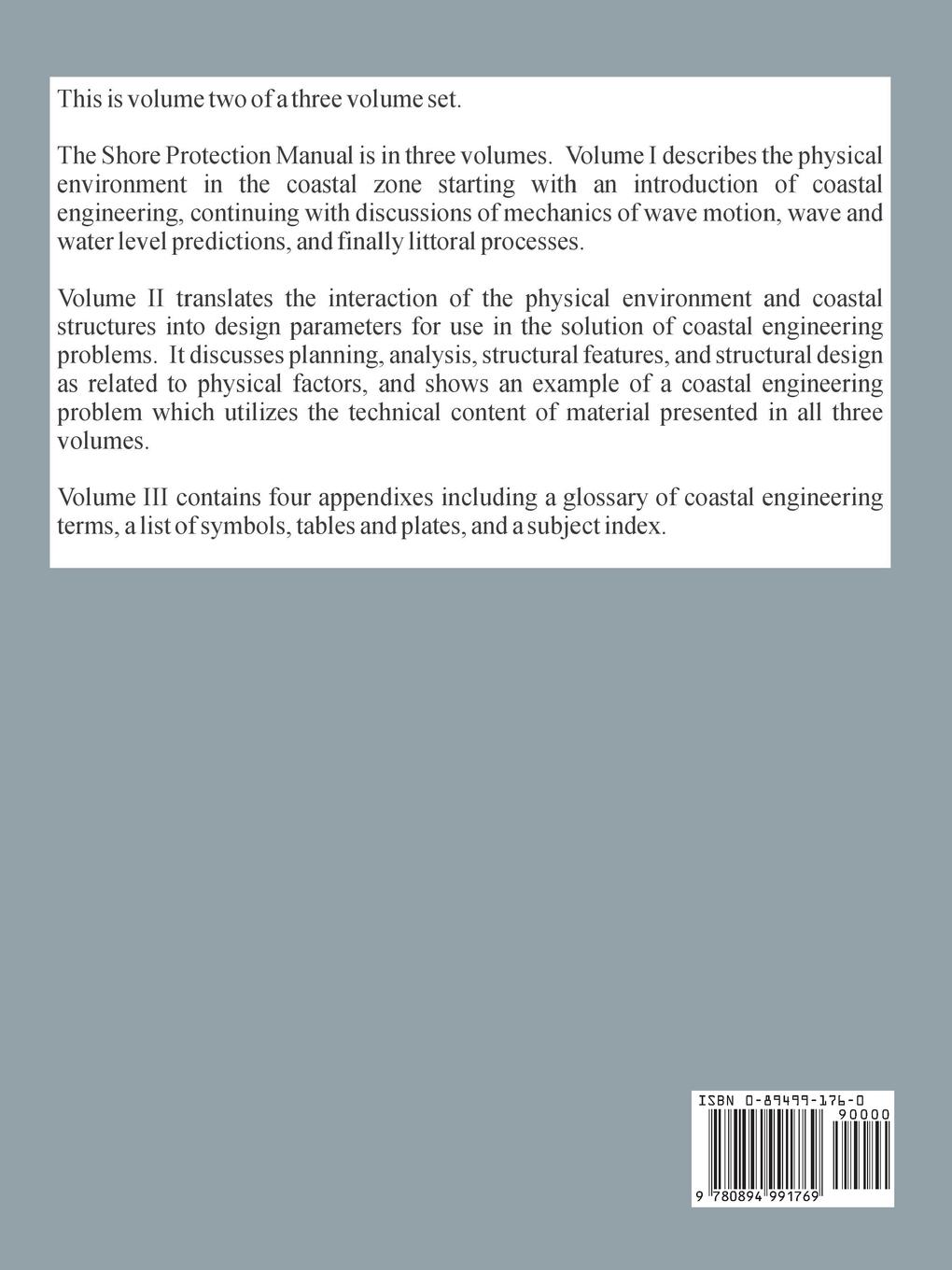 Rückseitencover Shore Protection Manual (Volume Two)