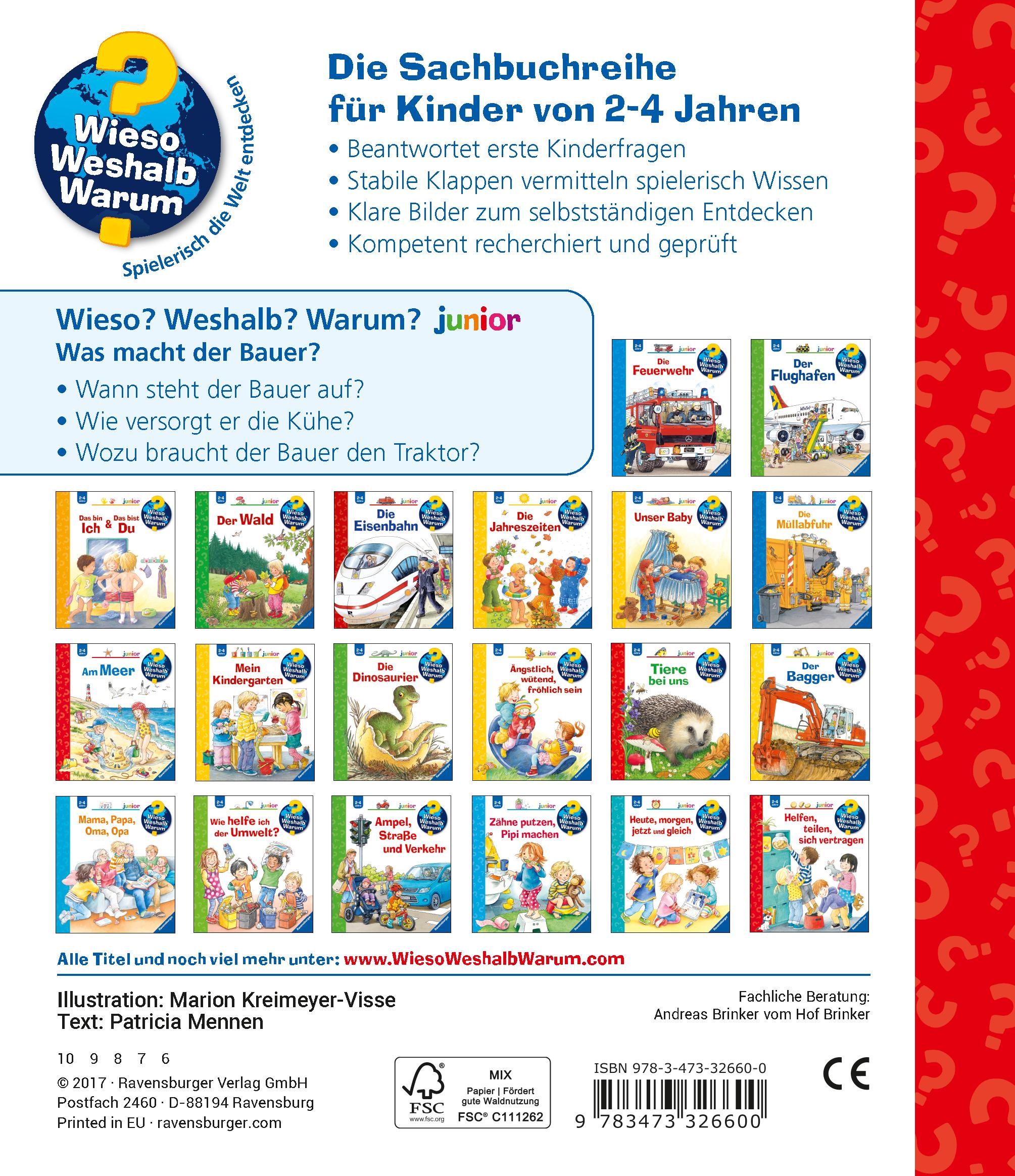Rückseitencover Wieso? Weshalb? Warum? junior, Band 62: Was macht der Bauer?