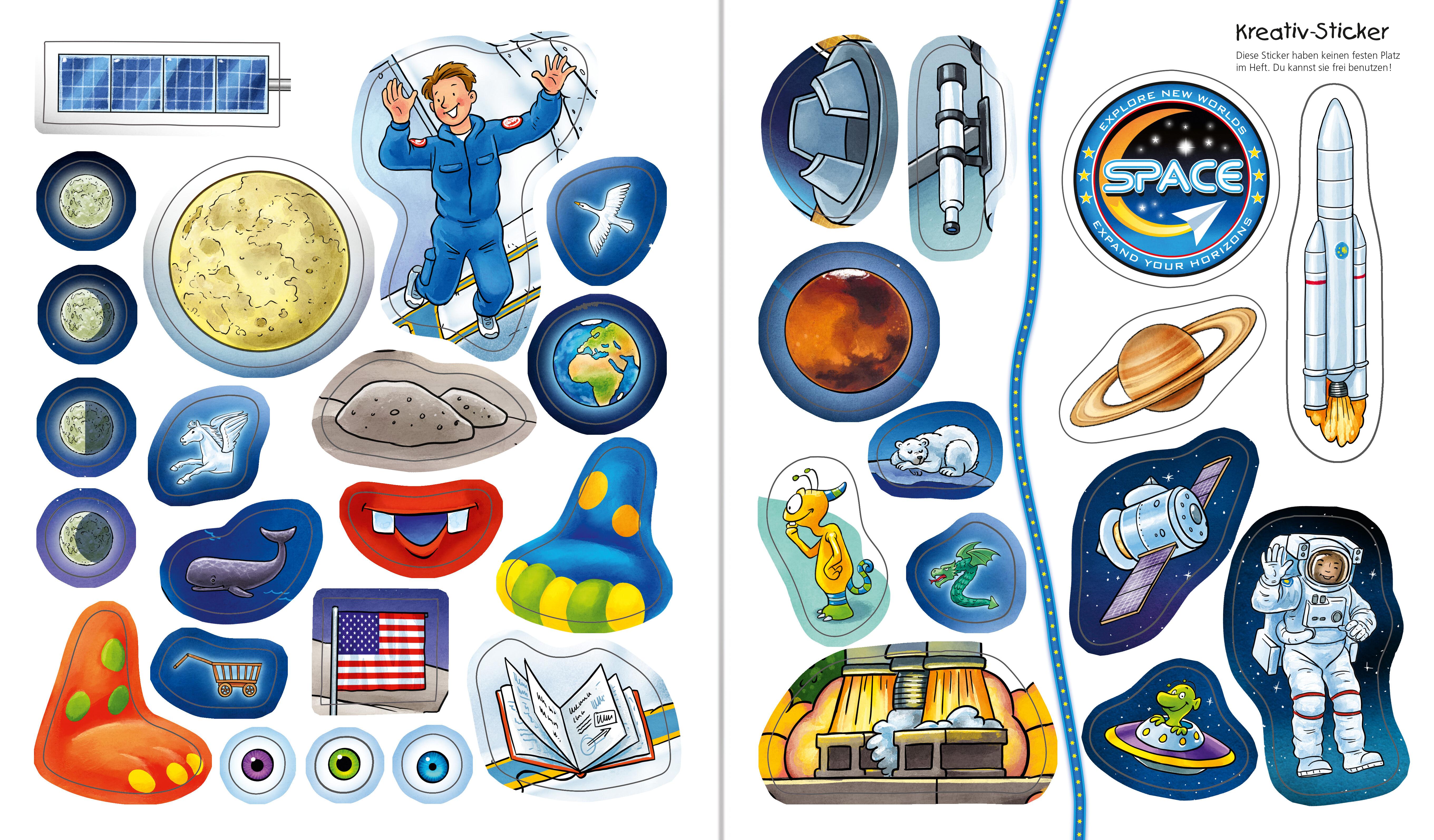 Beispielinhalt (Bild) Wieso? Weshalb? Warum? aktiv-Heft: Weltraum