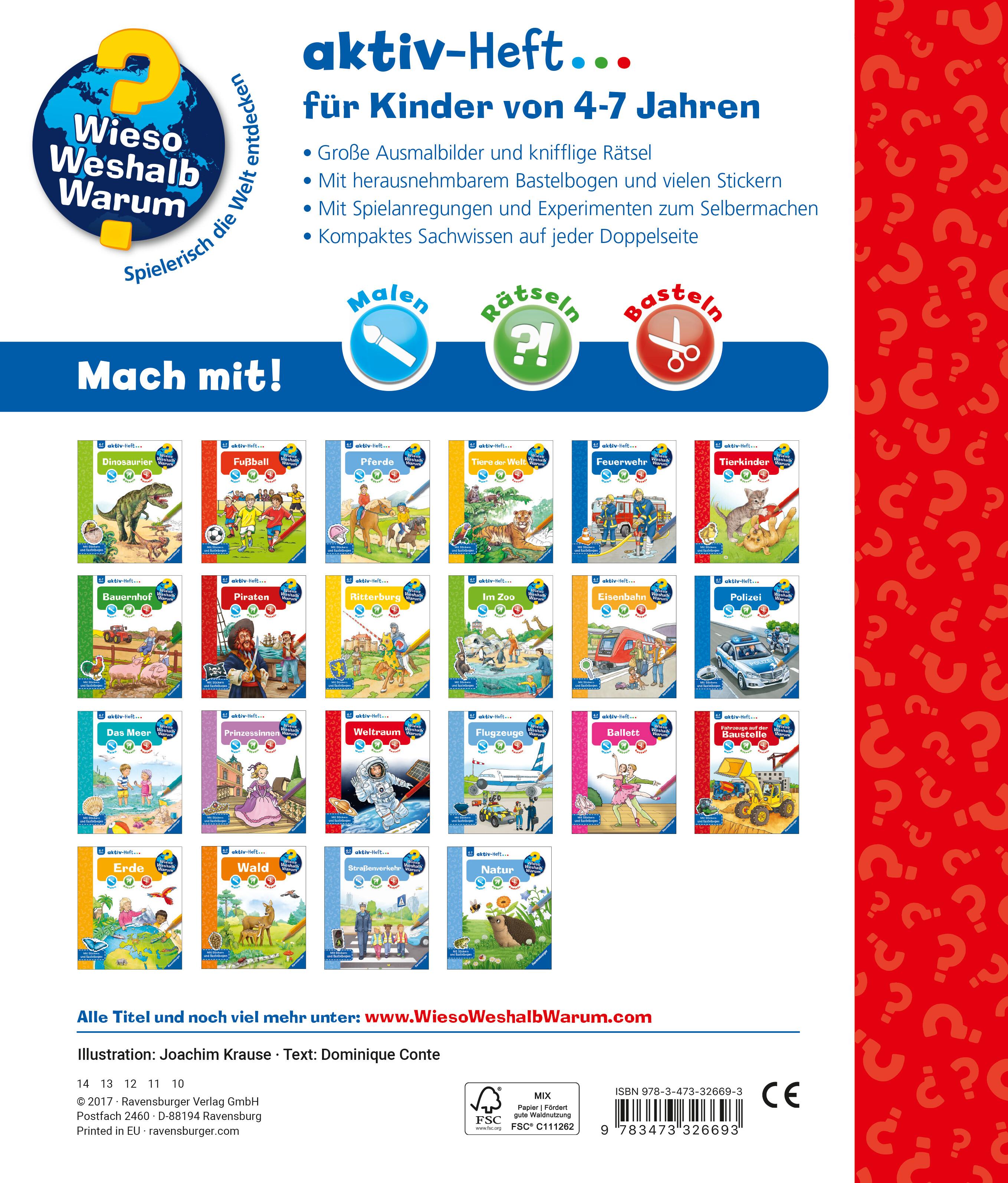 Rückseitencover Wieso? Weshalb? Warum? aktiv-Heft: Weltraum