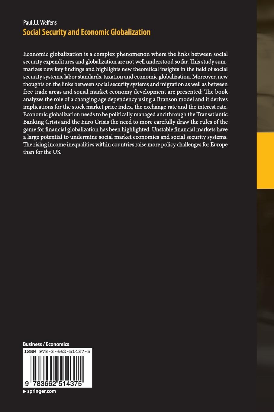 Rückseitencover Social Security and Economic Globalization