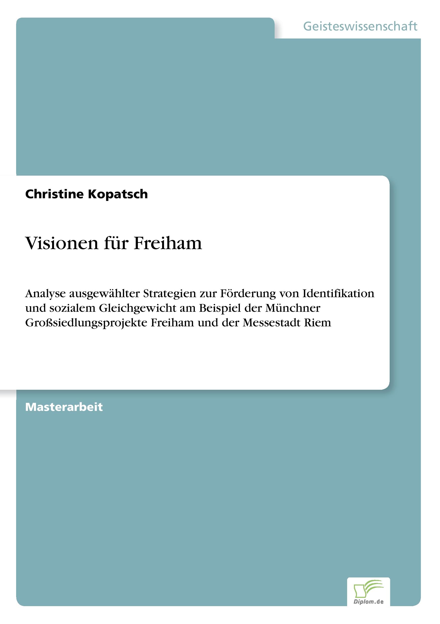 Vorderes Coverbild Visionen für Freiham
