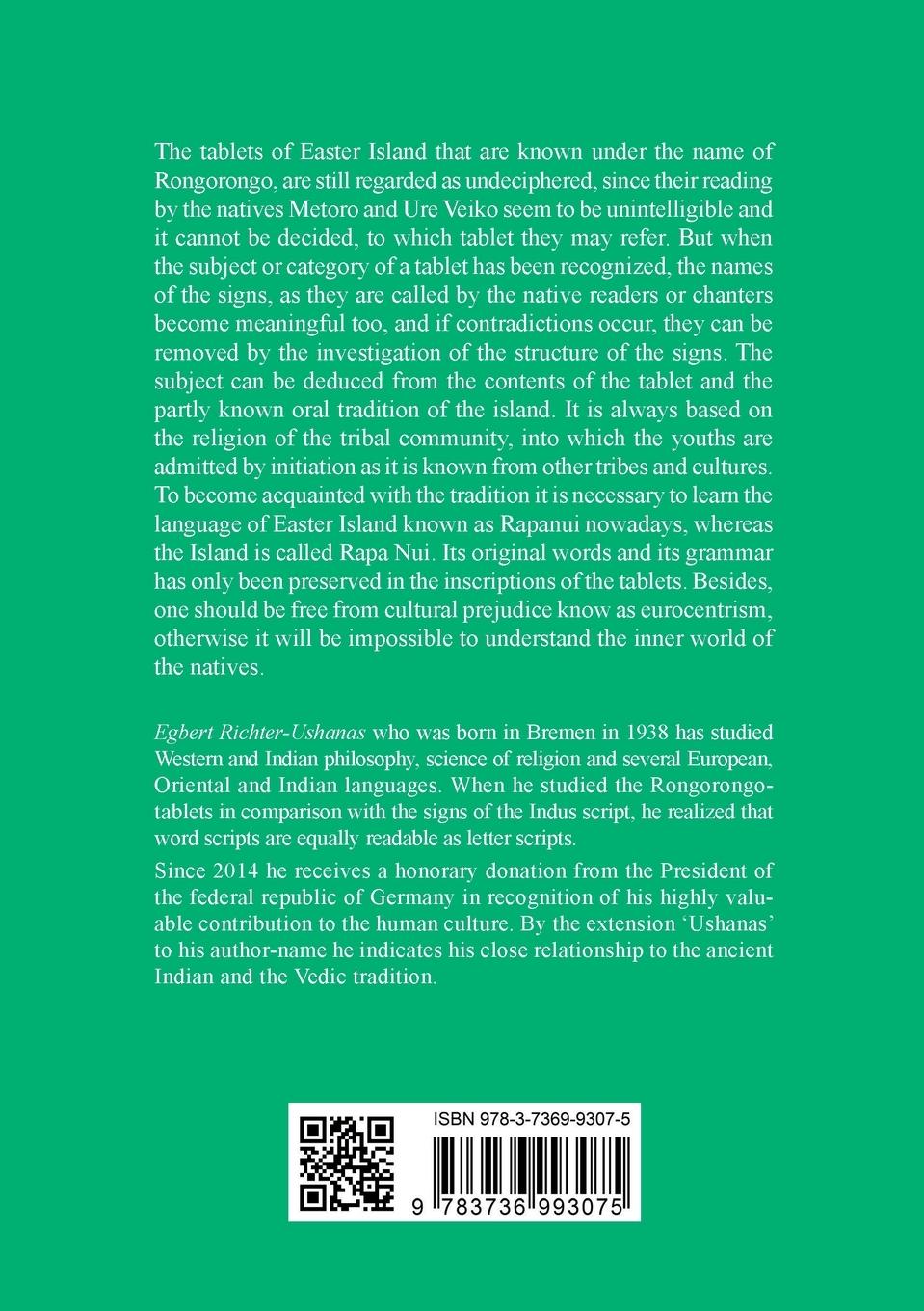Rückseitencover The Inscribed Tablets of Easter Island. in the reading of Metoro and Ure Vaeiko