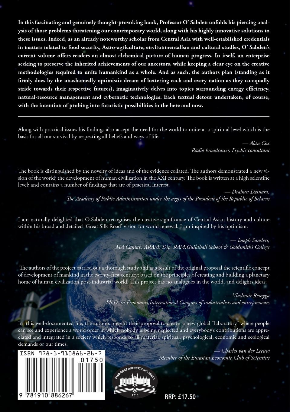 Rückseitencover THE CONCEPTUAL STRATEGY FOR HUMANKIND'S SURVIVAL IN THE XXI CENTURY AND FOOD SECURITY