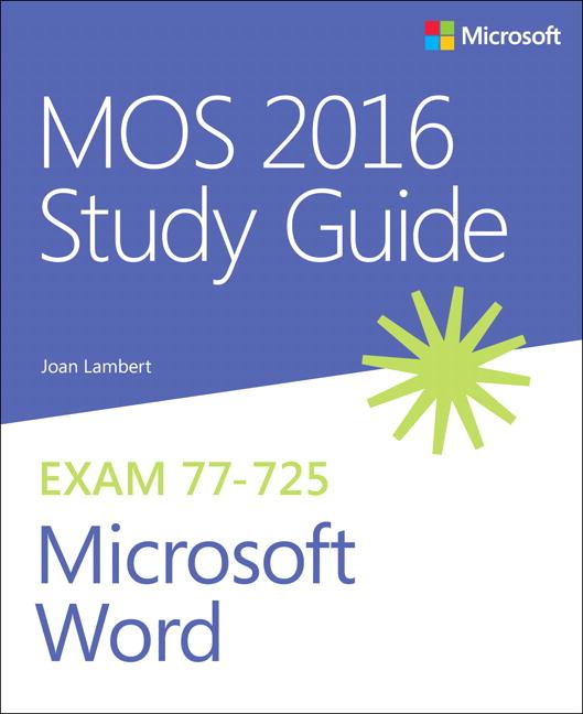 Vorderes Coverbild MOS 2016 Study Guide for Microsoft Word