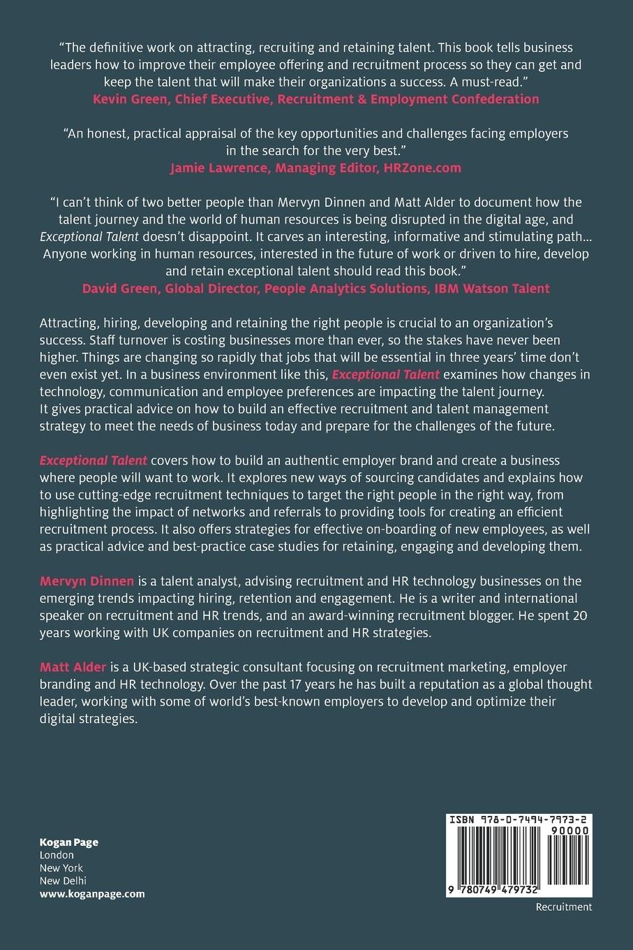 Rückseitencover Exceptional Talent