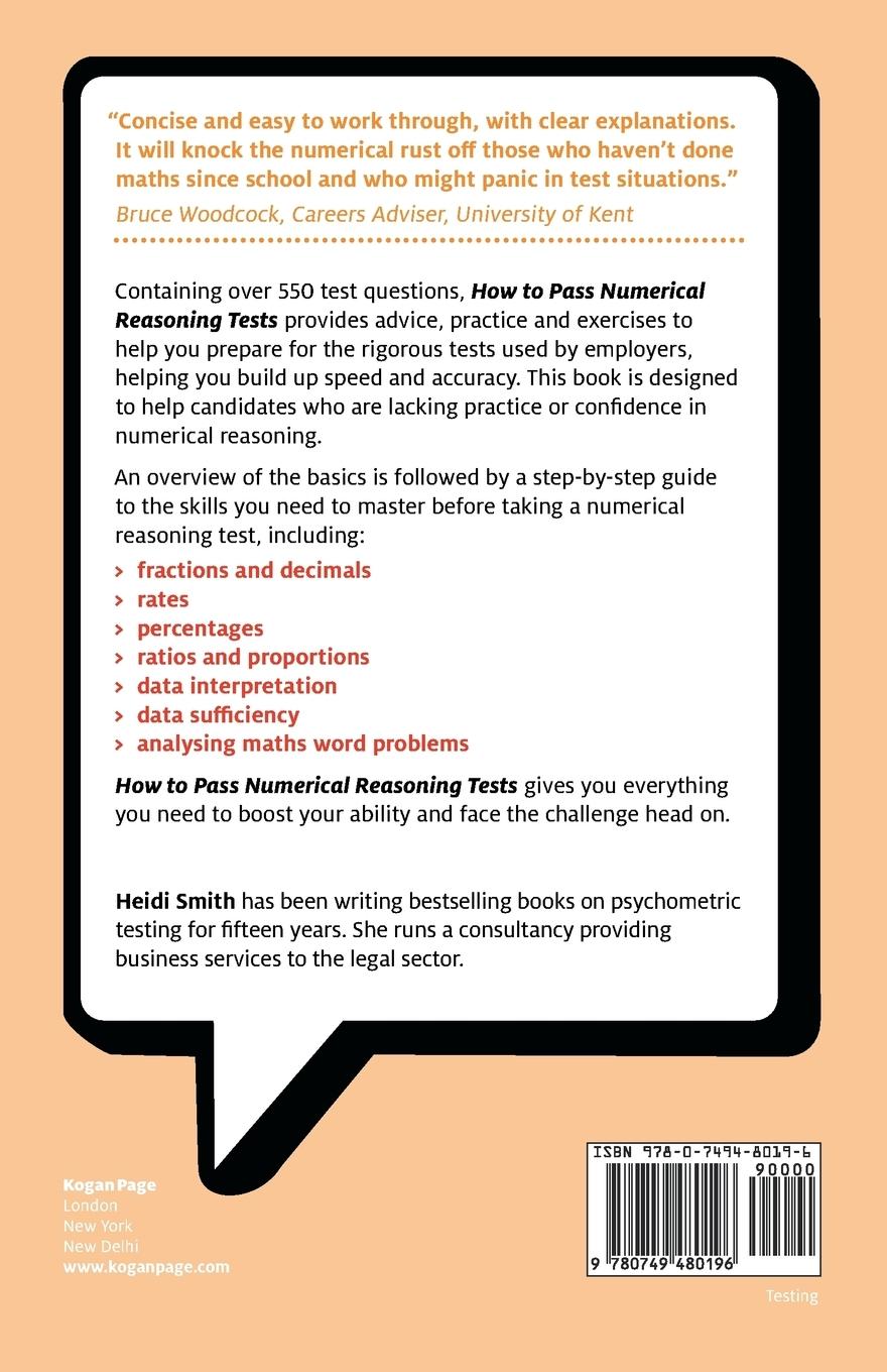 Rückseitencover How to Pass Numerical Reasoning Tests