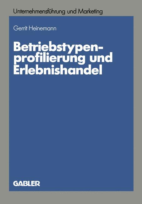 Vorderes Coverbild Betriebstypenprofilierung und Erlebnishandel
