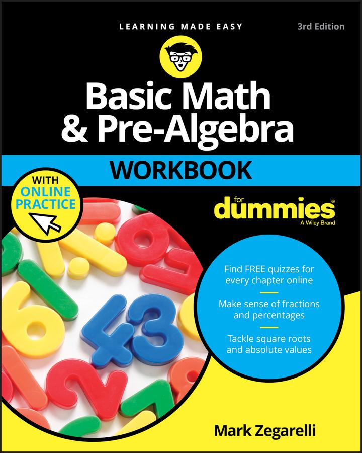 Vorderes Coverbild Basic Math & Pre-Algebra Workbook for Dummies with Online Practice