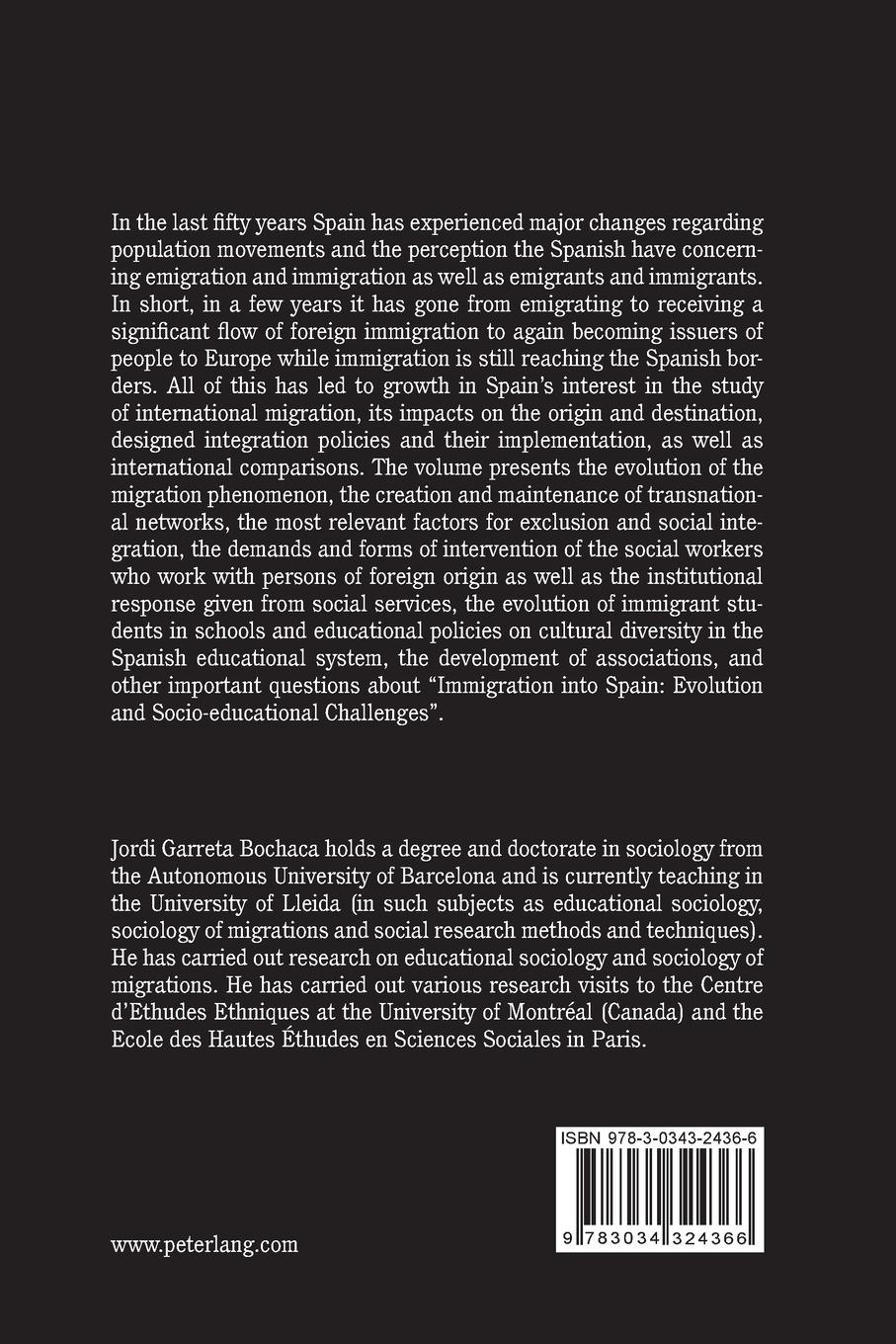 Rückseitencover Immigration into Spain